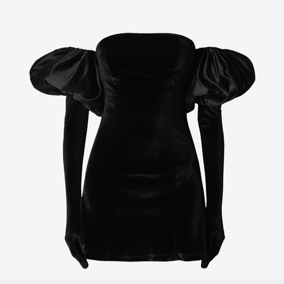 Miscreants London Cupid Dress + Gloves and Puffs - Picture 1 of 5